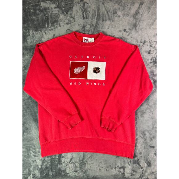 Vintage USA Sport‎ Club Detroit Red Wings Crewneck Sweatshirt XL NHL Hockey 90s - Picture 1 of 7